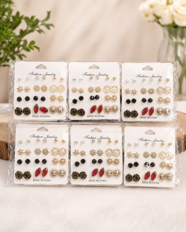 Boucle Oreille Pour Femme 12 Paires